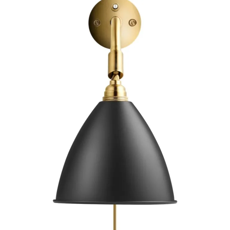GUBI Bestlite BL7 wall lamp, brass - black semi matt