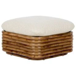 GUBI Bohemian 72 ottoman, rattan - Chevron FR 002