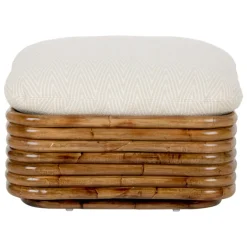 GUBI Bohemian 72 ottoman, rattan - Chevron FR 002