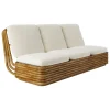 GUBI Bohemian 72 sofa, rattan - Diagonal Boucle 007