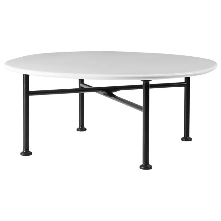 GUBI Carmel coffee table, 75 x 75 cm, black - clam white