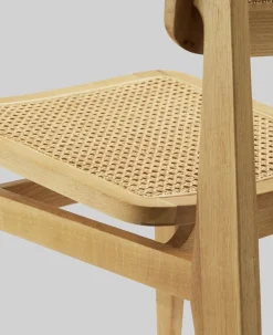 GUBI C-Chair, cane - oiled oak