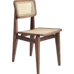 GUBI C-Chair, cane - oiled walnut