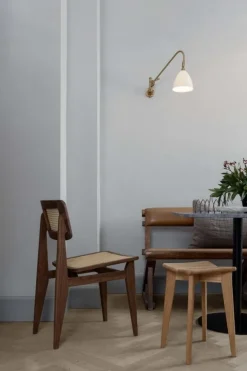 GUBI C-Chair, cane - oiled walnut