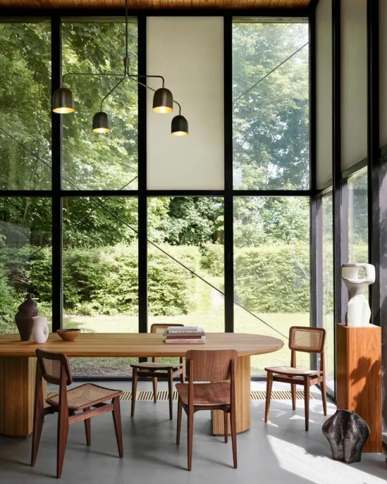 GUBI C-Chair, cane - oiled walnut