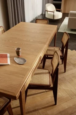 GUBI C-Chair, cane - oiled walnut