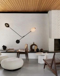 GUBI C-Chair, cane - oiled walnut