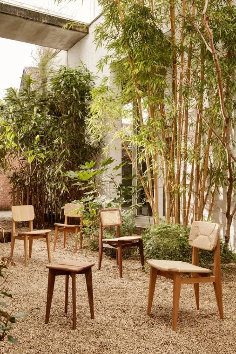 GUBI C-Chair Outdoor, natural - teak