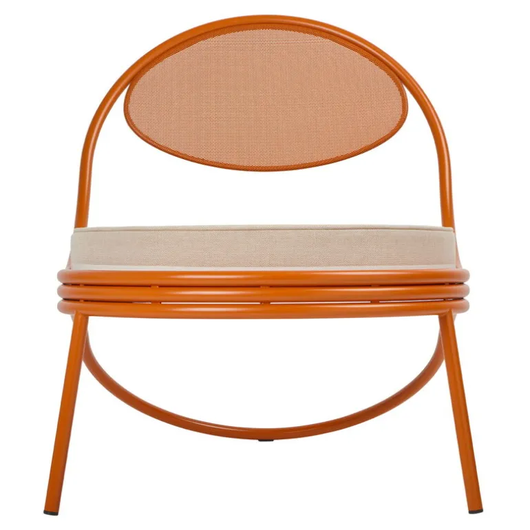 GUBI Copacabana lounge chair, orange - Limonta Leslie 40