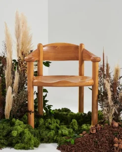 GUBI Daumiller armchair, golden pine