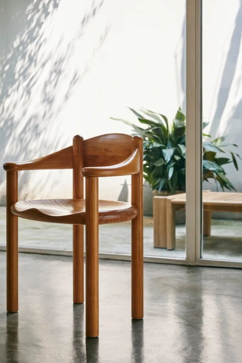 GUBI Daumiller armchair, golden pine