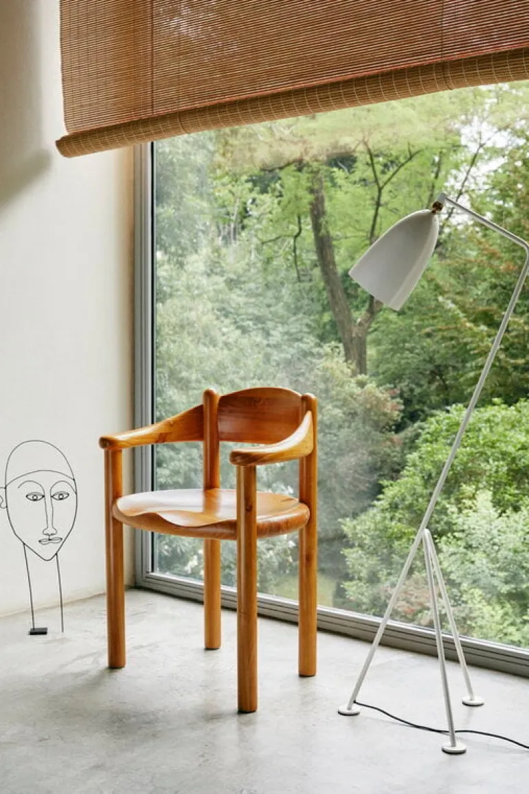 GUBI Daumiller armchair, golden pine