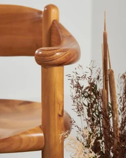 GUBI Daumiller armchair, golden pine