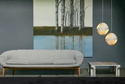 GUBI Doric coffee table, 80 x 80 cm, electric grey limestone