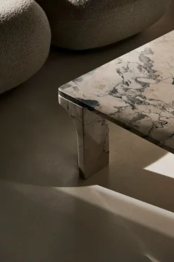 GUBI Doric coffee table, 140 x 80 cm, electric grey limestone