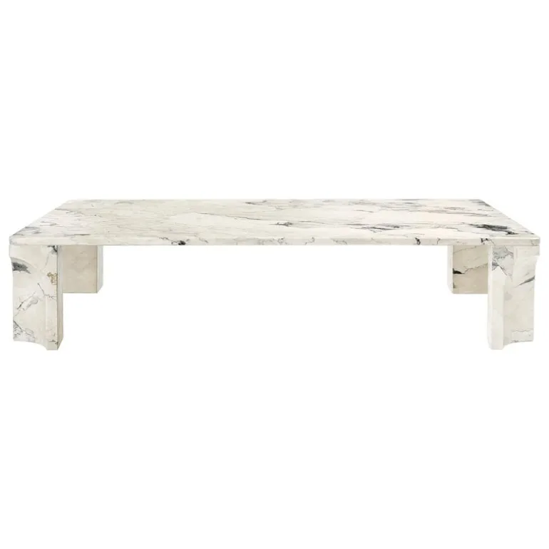 GUBI Doric coffee table, 140 x 80 cm, electric grey limestone