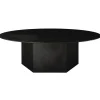 GUBI Epic coffee table, round, 110 cm, midnight black steel