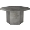 GUBI Epic coffee table, round, 80 cm, misty grey steel