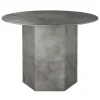 GUBI Epic coffee table, round, 60 cm, misty grey steel