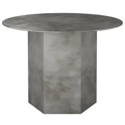 GUBI Epic coffee table, round, 60 cm, misty grey steel