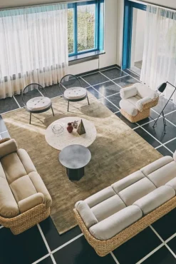 GUBI Epic coffee table, round, 60 cm, misty grey steel