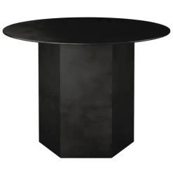 GUBI Epic coffee table, round, 60 cm, midnight black steel