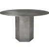 GUBI Epic dining table, round, 130 cm, misty grey steel