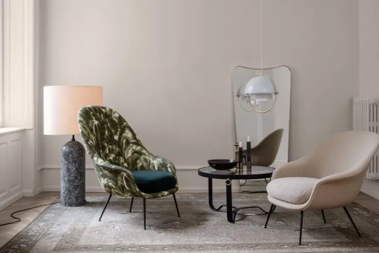 GUBI F.A. 33 mirror, 70 x 146 cm, polished brass