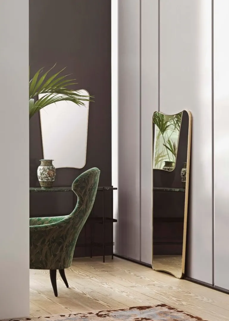 GUBI F.A. 33 mirror, 70 x 146 cm, polished brass