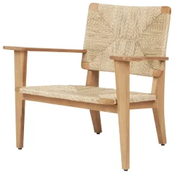 GUBI F-Chair Outdoor lounge chair, natural - teak