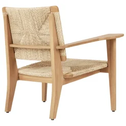 GUBI F-Chair Outdoor lounge chair, natural - teak