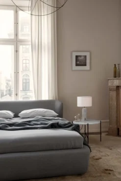 GUBI Gravity table lamp, large, grey marble - canvas