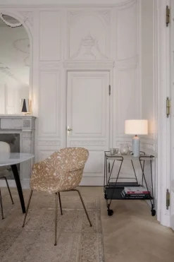 GUBI Gravity table lamp, large, grey marble - canvas