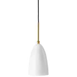 GUBI Gräshoppa pendant, alabaster white, glossy