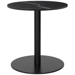 GUBI GUBI 1.0 lounge table, round 60 cm, black - black marble