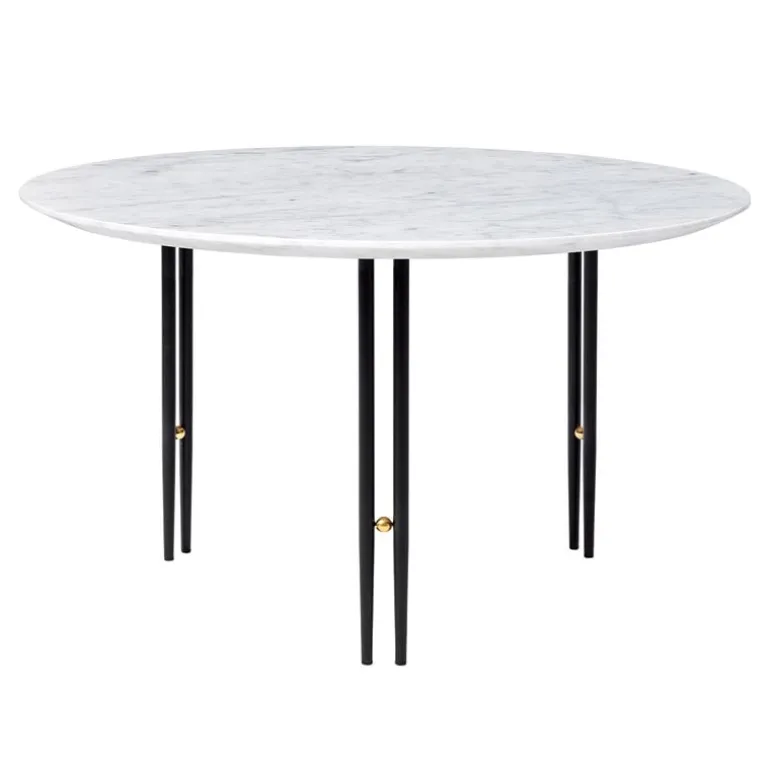 GUBI IOI coffee table, 70 cm, black - white marble