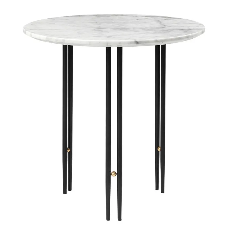 GUBI IOI coffee table, 50 cm, black - white marble