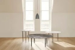 GUBI IOI coffee table, 50 cm, black - white marble