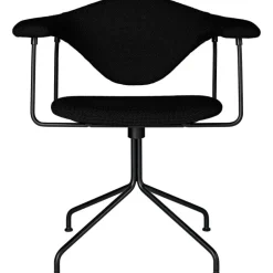 GUBI Masculo chair, swivel base, black upholstery