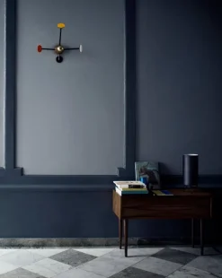 GUBI Matégot coat rack, brass-red