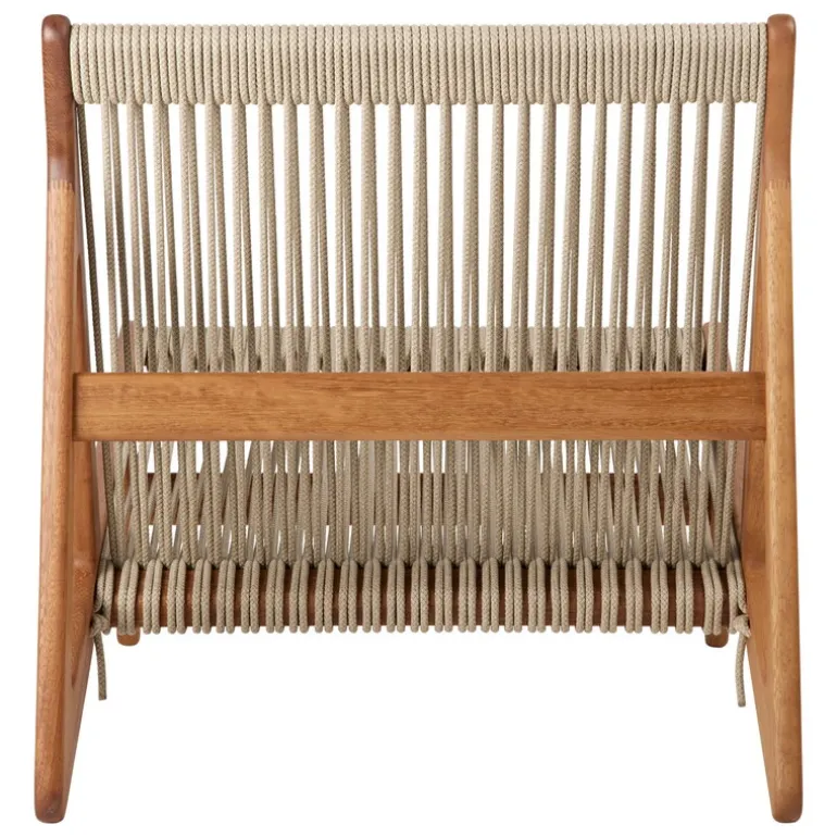 GUBI MR01 Initial Outdoor lounge chair, oiled iroko