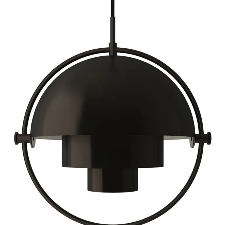 GUBI Multi-Lite pendant, black brass