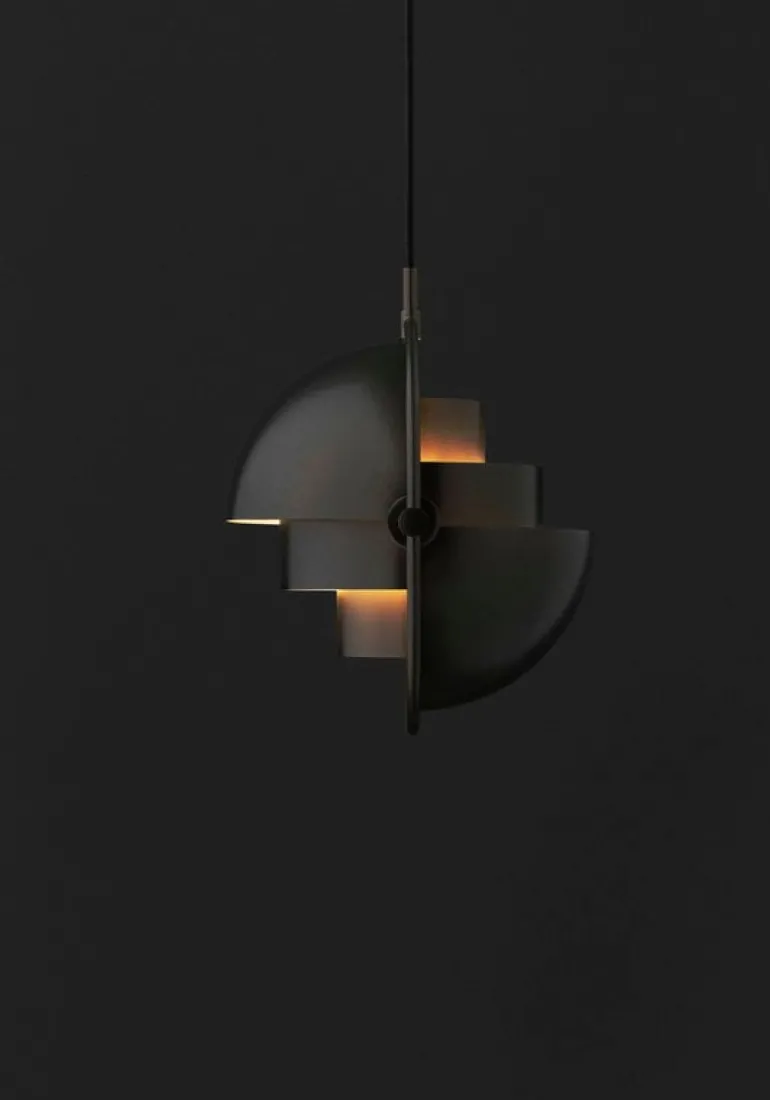 GUBI Multi-Lite pendant, black brass