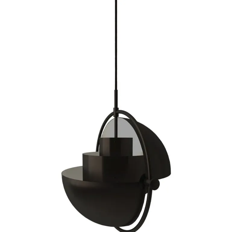 GUBI Multi-Lite pendant, black brass