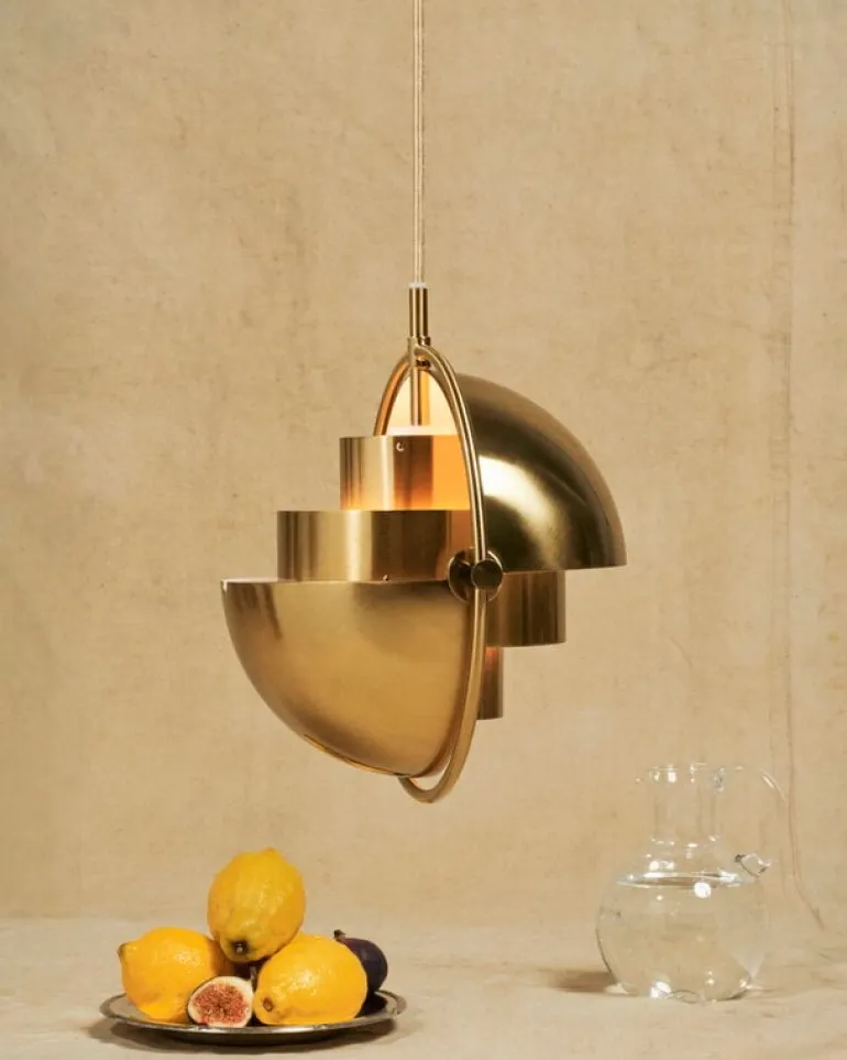 GUBI Multi-Lite pendant, brass