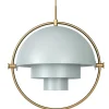 GUBI Multi-Lite pendant, brass - sea grey