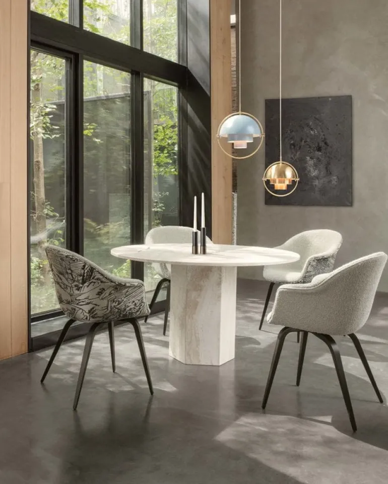 GUBI Multi-Lite pendant, brass - sea grey