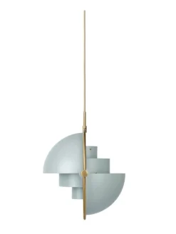 GUBI Multi-Lite pendant, brass - sea grey