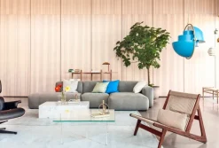 GUBI Multi-Lite pendant, brass - blue