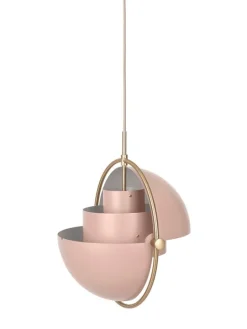 GUBI Multi-Lite pendant, brass - rose dust